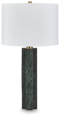 Hoover Furniture Outlet - Ashley Furniture - Keegan Table Lamp - Marble Table Lamp (1/CN) / Green - L429084