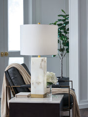 Hoover Furniture Outlet - Ashley Furniture - Linderfield Table Lamp - Alabaster Table Lamp (1/CN) - L429094