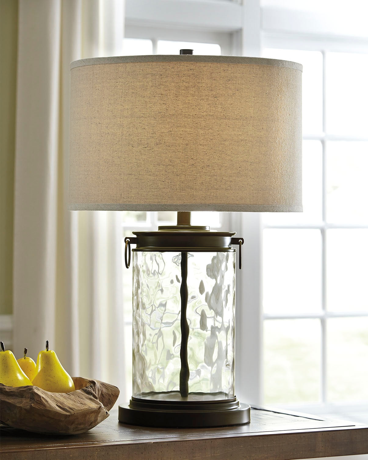 Hoover Furniture Outlet - Ashley Furniture - Tailynn Table Lamp - Glass Table Lamp (1/CN) - L430324