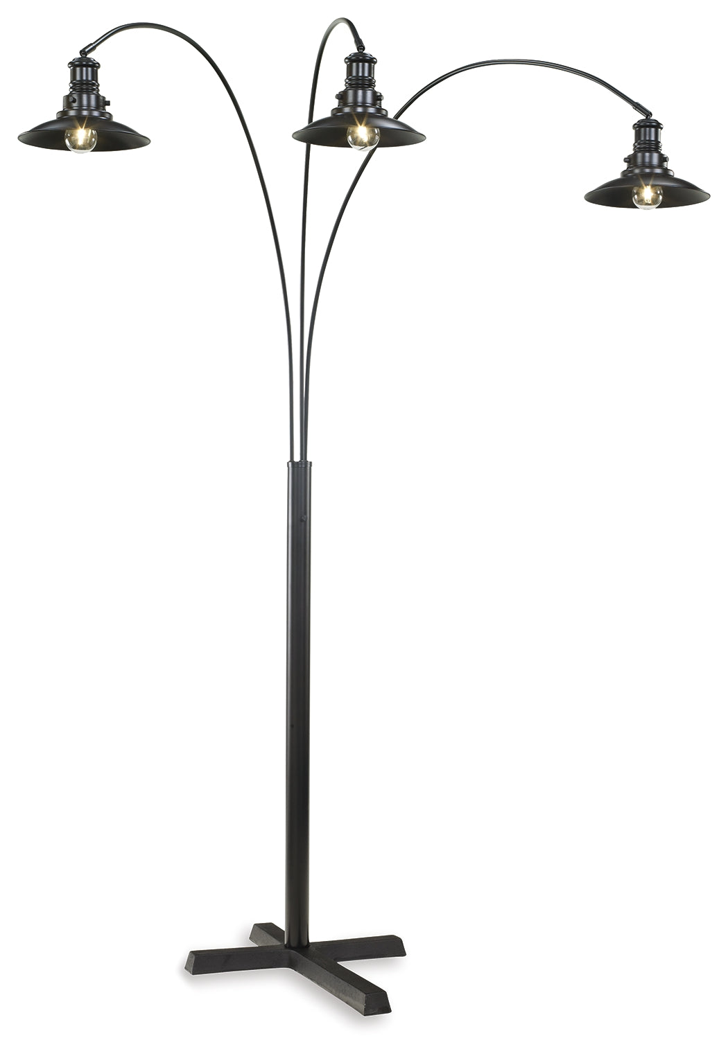 Hoover Furniture Outlet - Ashley Furniture - Sheriel Floor Lamp - Metal Arc Lamp (1/CN) / Black - L725059