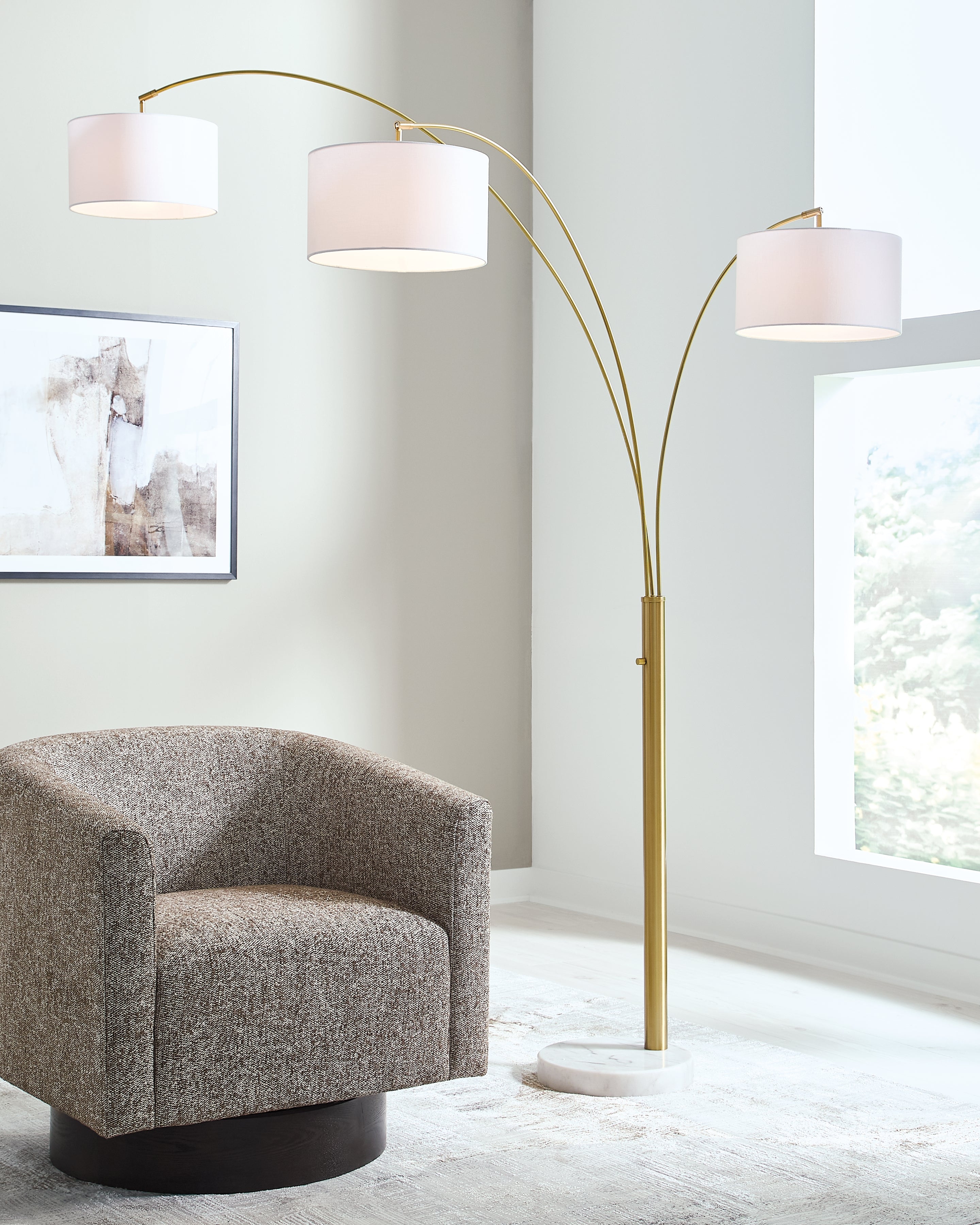 Hoover Furniture Outlet - Ashley Furniture - Valo Arc Lamp - Metal Arc Lamp (1/CN) - L725169