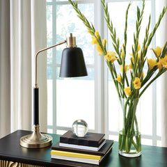 Hoover Furniture Outlet - Ashley Furniture - Clairwell Desk Lamp - Metal Desk Lamp (1/CN) - L734422