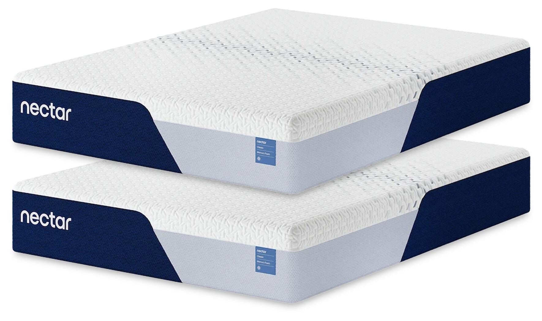 Hoover Furniture Outlet - Ashley Furniture - Nectar Classic Memory Foam 2 Twin XL Mattresses - 2 Twin XL Mattresses - M125M1