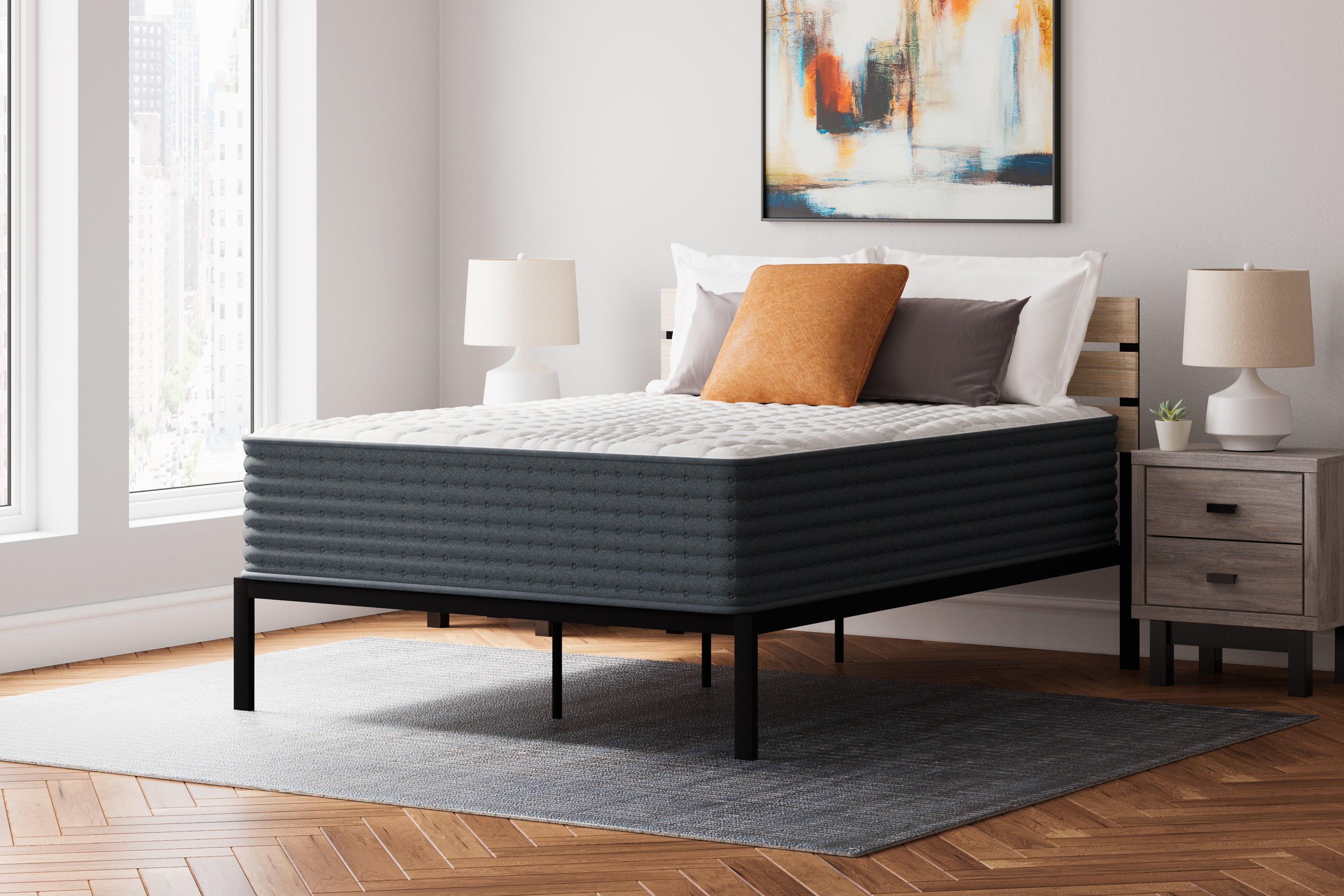 Hoover Furniture Outlet - Ashley Furniture - Hybrid 1400 Queen Mattress - Queen / White - M43731