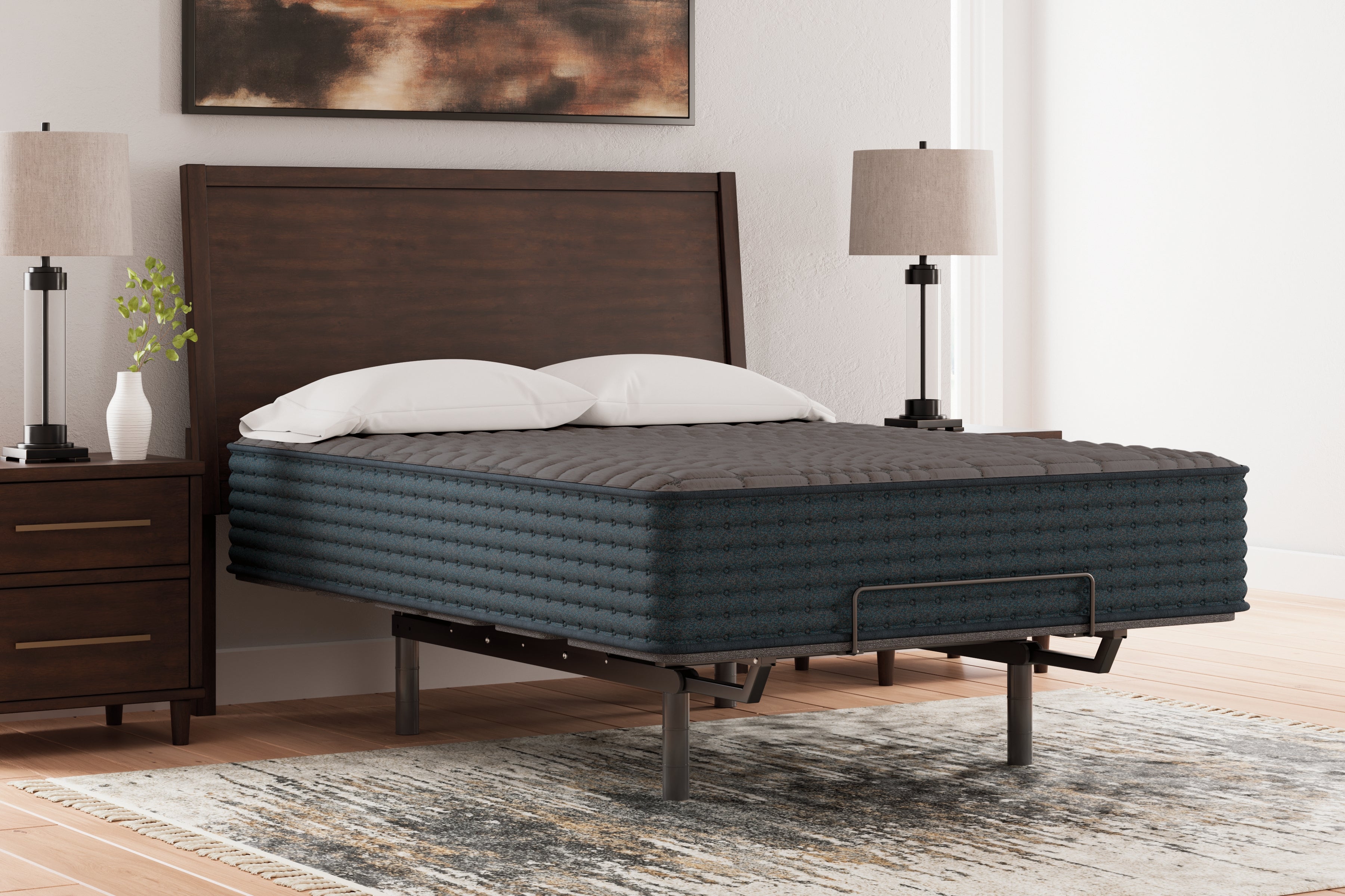 Hoover Furniture Outlet - Ashley Furniture - Gray 1200 Hybrid Queen Mattress - Queen - M43831