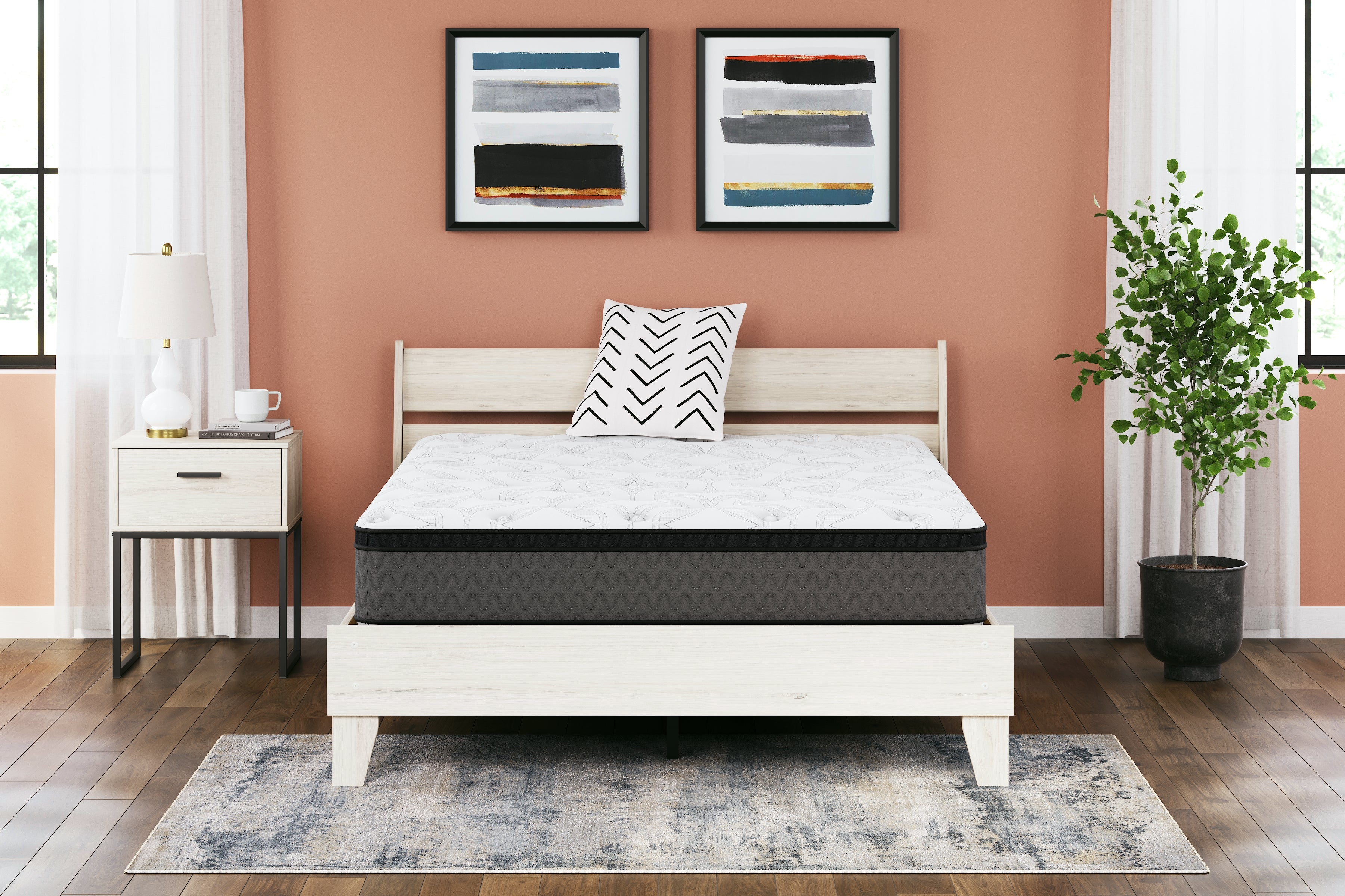 Hoover Furniture Outlet - Ashley Furniture - 12 Inch Pocketed Hybrid California King Mattress - California King / White - M59051