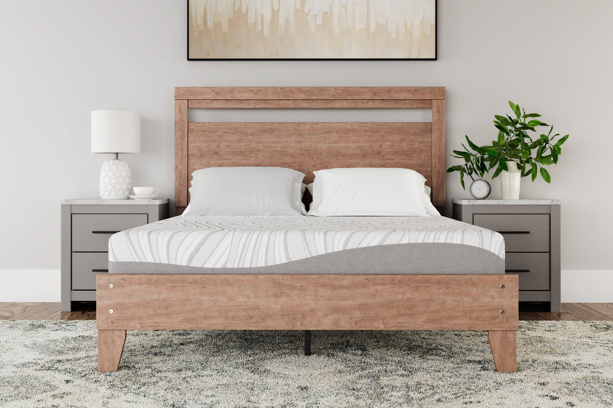 Hoover Furniture Outlet - Ashley Furniture - 8 Inch Memory Foam Twin Mattress - Twin / White - M59111