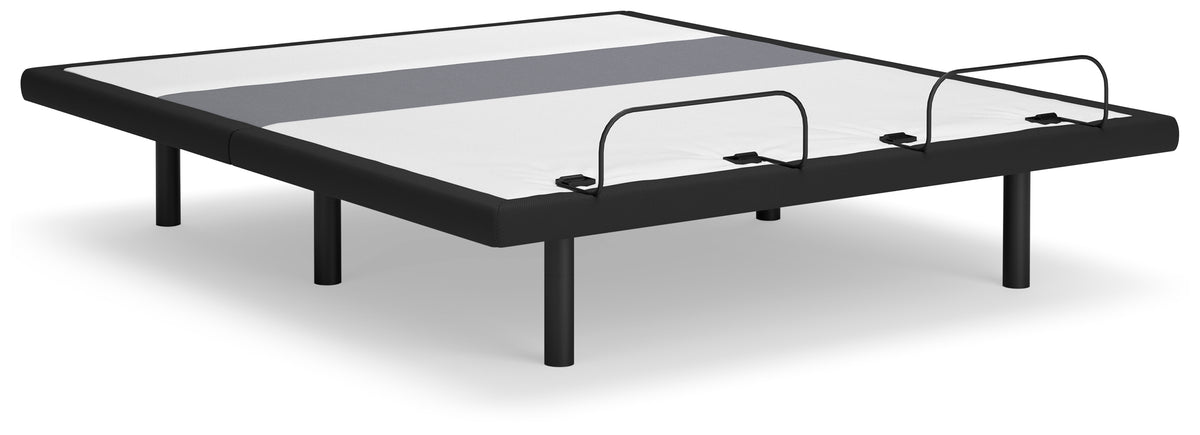 Hoover Furniture Outlet - Ashley Furniture - Best Base with Lumbar and Audio California King Adjustable Base - Cal King Adjustable Base / Charcoal Gray - M5X592