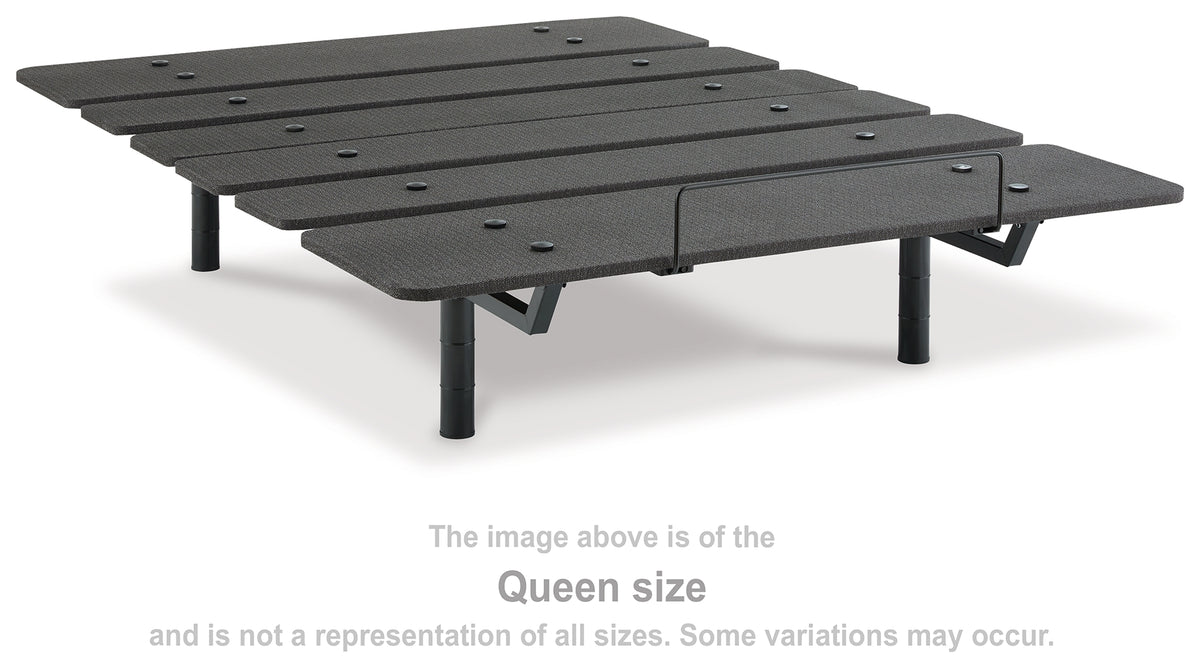 Hoover Furniture Outlet - Ashley Furniture - Cosmic Power Base California King Adjustable Base - Cal King Adjustable Base / Black - M8X252