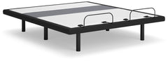 Hoover Furniture Outlet - Ashley Furniture - Best Base with Lumbar and Audio California King Adjustable Base - Cal King Adjustable Base / Black - M8X352