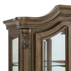 Madison Park Server and Hutch with LED in Walnut