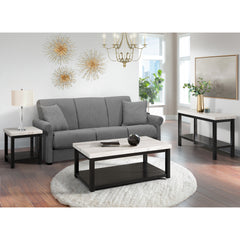 Marcello White Rectangular Coffee Table W/ Casters ISTA3 Packaging – SKU CML100CTE | Elements