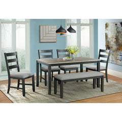Martin 6 PC Dining Set (Black Base) – SKU DMT3006DS | Elements