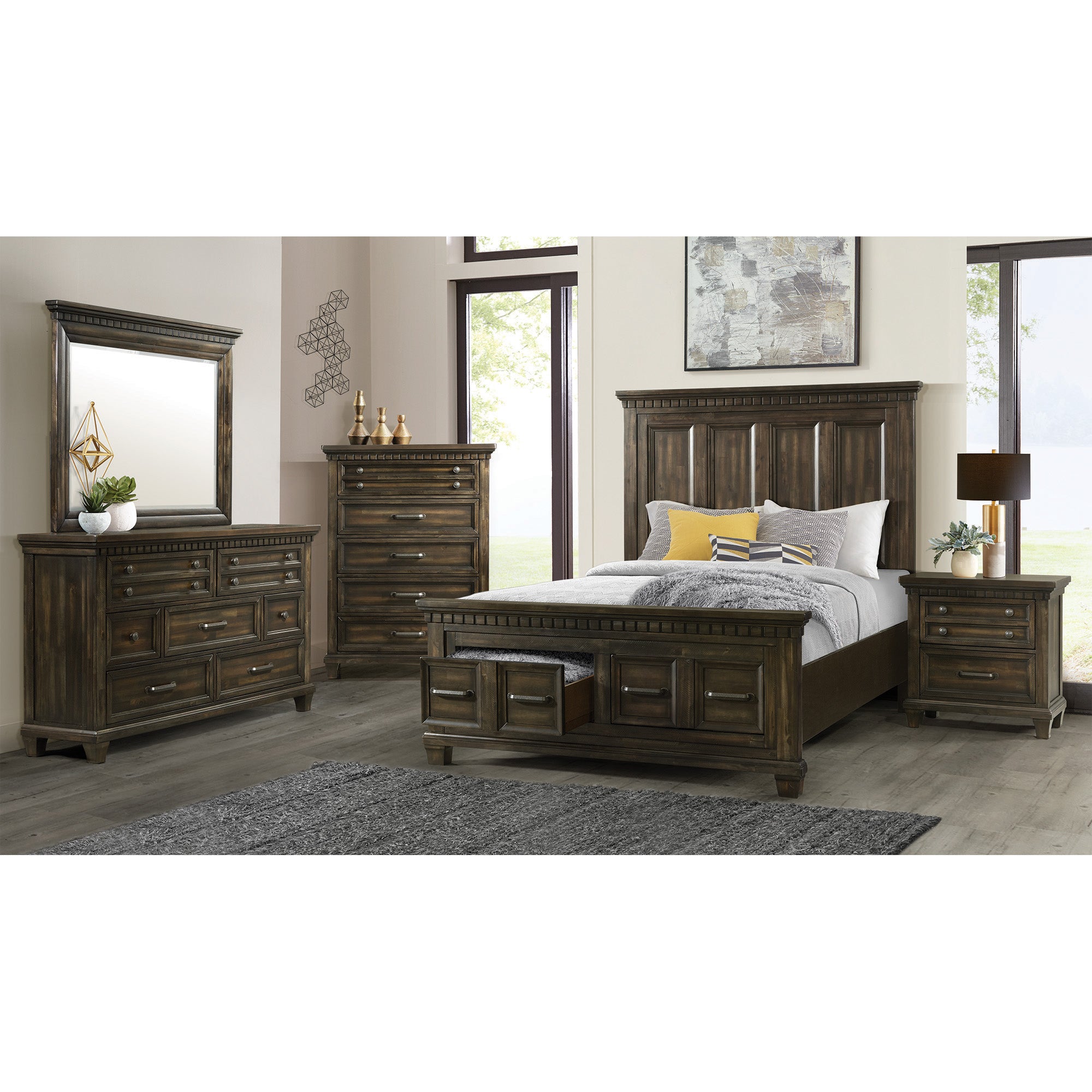 McCoy 5-Drawer Chest in Charcoal – SKU B-10530-5-CH | Elements