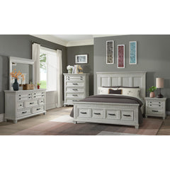 McCoy King Storage Bed in Antique White – SKU B-10530-7-KSB | Elements