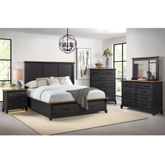 Montrose Nightstand with Charger & Sensor Light in Espresso & Brown – SKU B-16670-5-NS | Elements