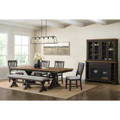Montrose Dining Side Chair with Light Grey Fabric in Espresso (2 Per Carton)