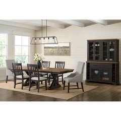 Montrose Dining Side Chair with Light Grey Fabric in Espresso (2 Per Carton)