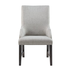 Montrose Dining Host Chair with Light Grey Fabric in Espresso (2 Per Carton)