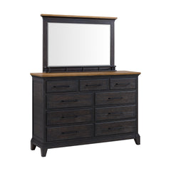 Montrose Dresser and Mirror Set in Espresso & Brown