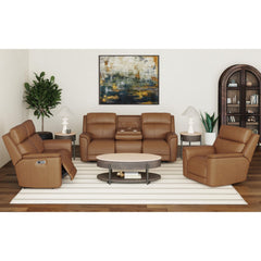 Mustang P3 Sofa with DDT, Wireless Charger in Aline Butternut
