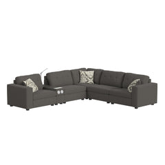 Options One RHF Chair in Palmer Plus Ash with 1 Pillow 20"