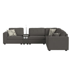 Options One LHF Chair in Palmer Plus Ash with 1 Pillow 20"