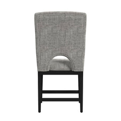 Oregon Counter Side Chair with Grey Fabric in Black (2 Per Carton)