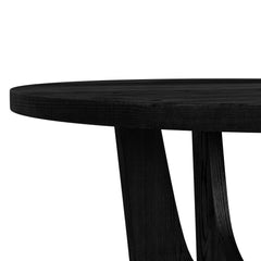 Oregon Round Counter Table with Black Wood Top in Black