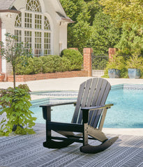 Hoover Furniture Outlet - Ashley Furniture - Sundown Treasure Outdoor Rocking Chair - Rocking Chair / Black - P008-827