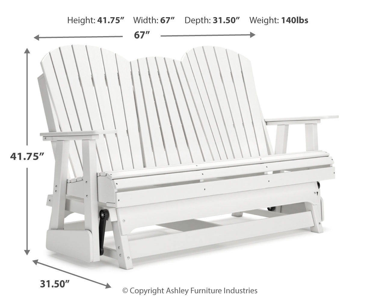 Hyland Wave Outdoor Glider Loveseat