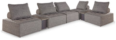 Hoover Furniture Outlet - Ashley Furniture - Bree Zee 7-Piece Outdoor Modular Seating - 7-Piece Outdoor Modular Seating - P160P13