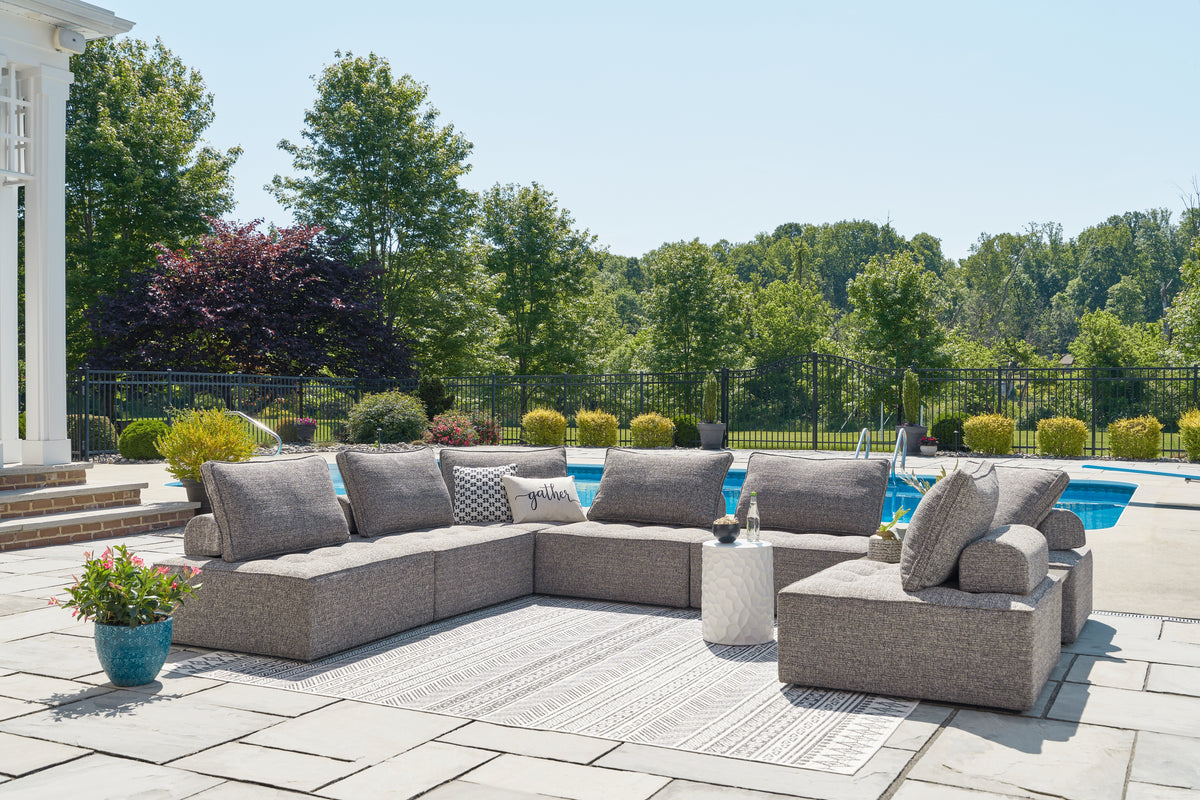 Hoover Furniture Outlet - Ashley Furniture - Bree Zee 8-Piece Outdoor Sectional - 8-Piece Outdoor Sectional - P160P6
