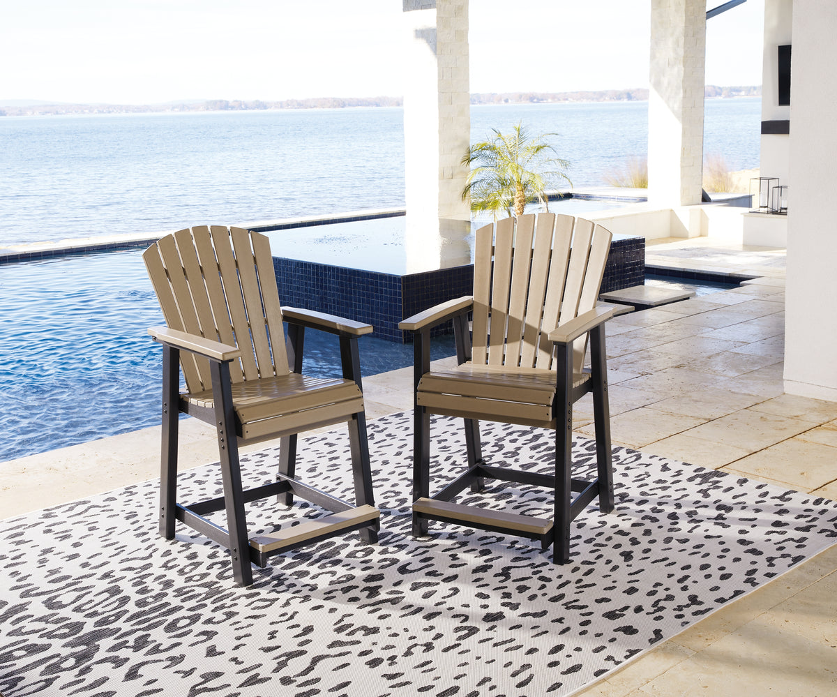 Hoover Furniture Outlet - Ashley Furniture - Fairen Trail Outdoor Counter Height Bar Stool (Set of 2) - Barstool (Set of 2) - P211-124
