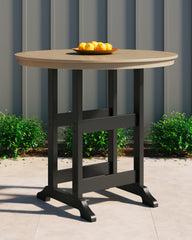 Hoover Furniture Outlet - Ashley Furniture - Fairen Trail Bar Table - Round Bar Table w/UMB OPT - P211-613