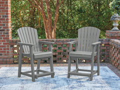Hoover Furniture Outlet - Ashley Furniture - Sanctuary Beach Outdoor Counter Height Bar Stool (Set of 2) - Barstool (Set of 2) - PCP227-124