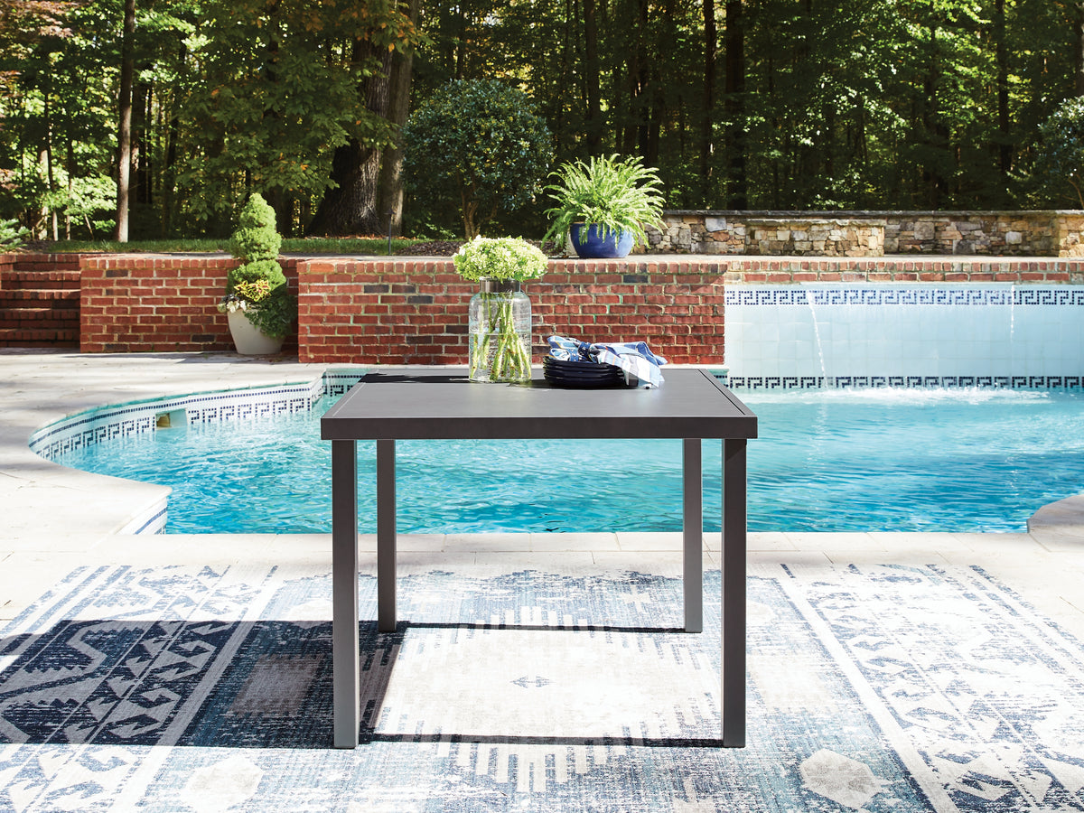 Hoover Furniture Outlet - Ashley Furniture - Rocky Creek Outdoor Dining Table - Square Dining Table w/UMB OPT - PCP326-615