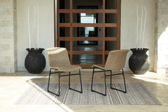 Hoover Furniture Outlet - Ashley Furniture - Amaris Outdoor Dining Chair (Set of 2) - Chair (Set of 2) / Brown/Black - P369-601
