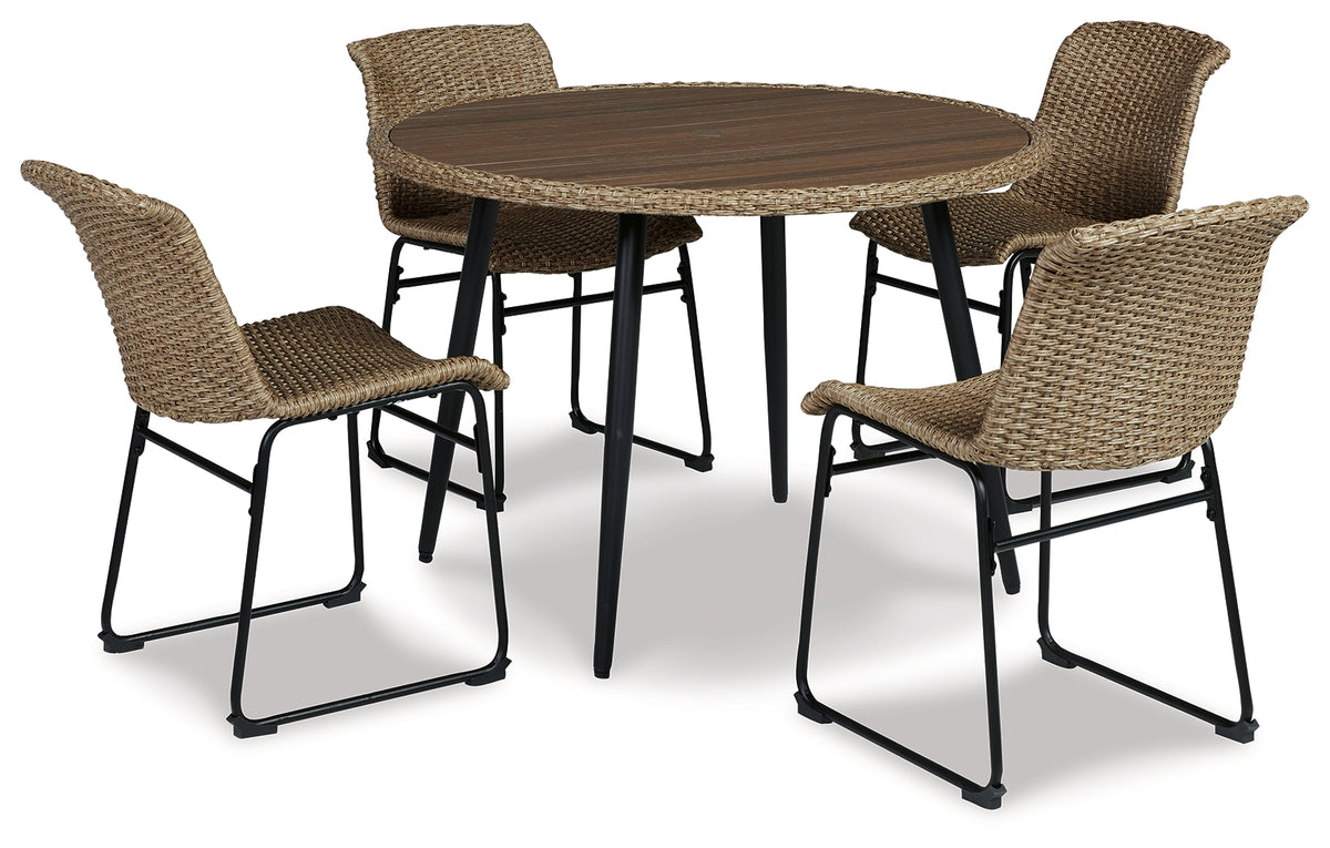 Hoover Furniture Outlet - Ashley Furniture - Amaris Outdoor Dining Table with 4 Chairs - Outdoor Dining Table with 4 Chairs - P369P1