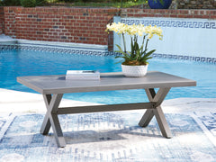 Hoover Furniture Outlet - Ashley Furniture - Half Moon Beach Outdoor Coffee Table - Rectangular Cocktail Table - PCP418-701