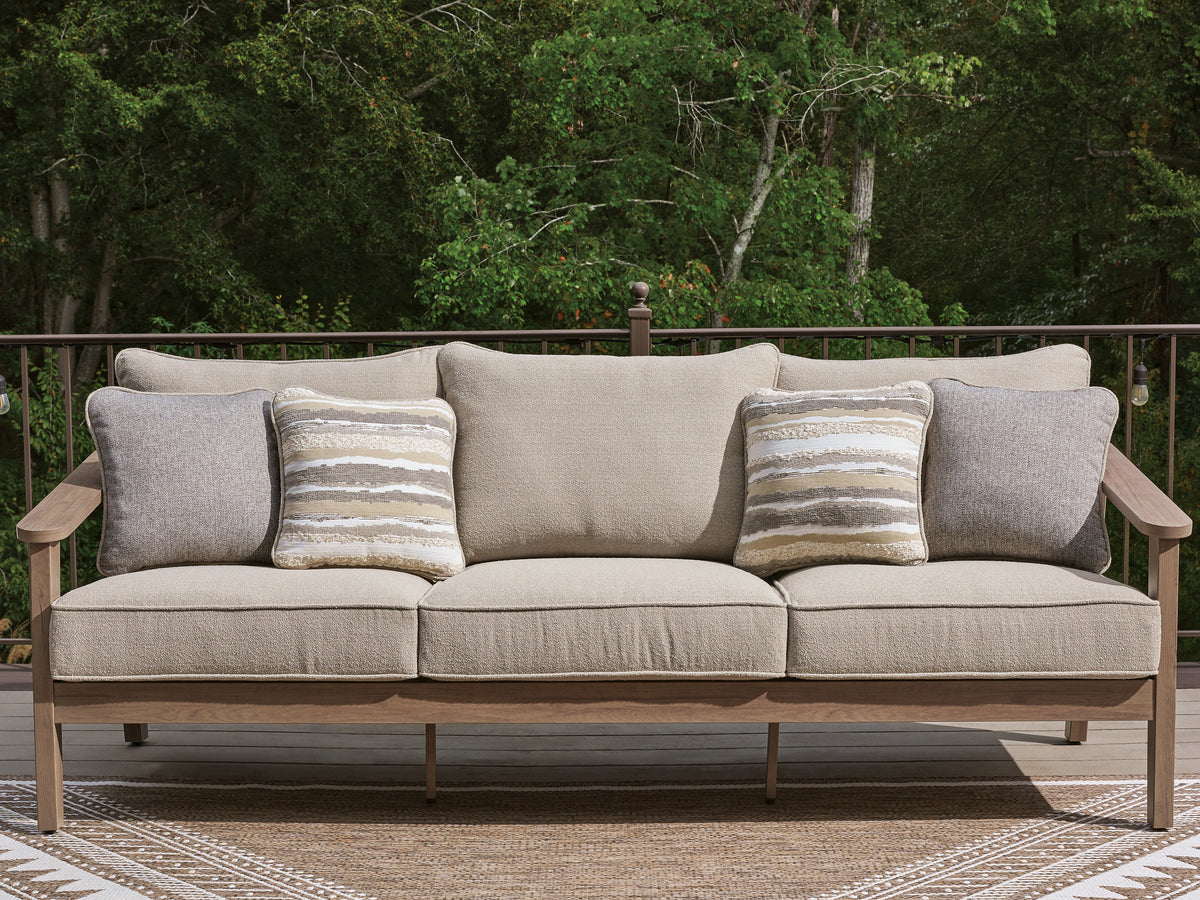 Hoover Furniture Outlet - Ashley Furniture - Harmony Headlands Outdoor Sofa with Cushion - Sofa with Cushion - PCP428-838