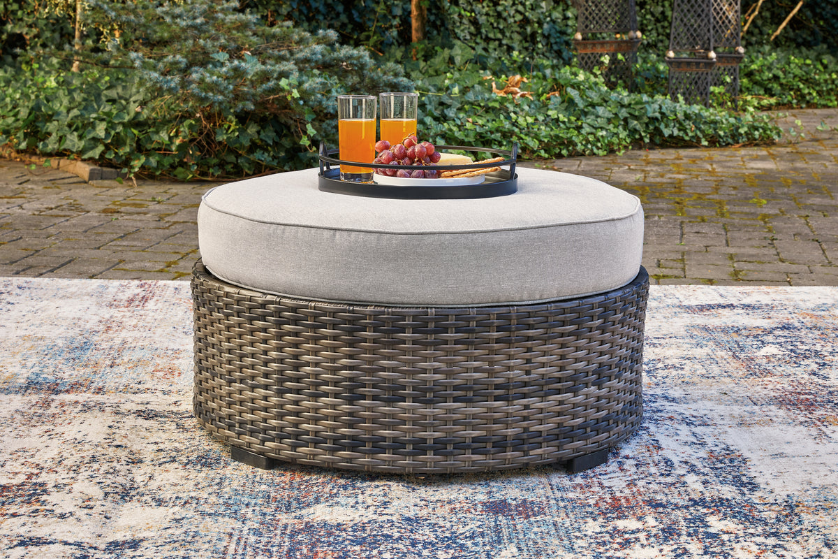 Hoover Furniture Outlet - Ashley Furniture - Harbor Court Ottoman with Cushion - Ottoman with Cushion / Gray - P459-814