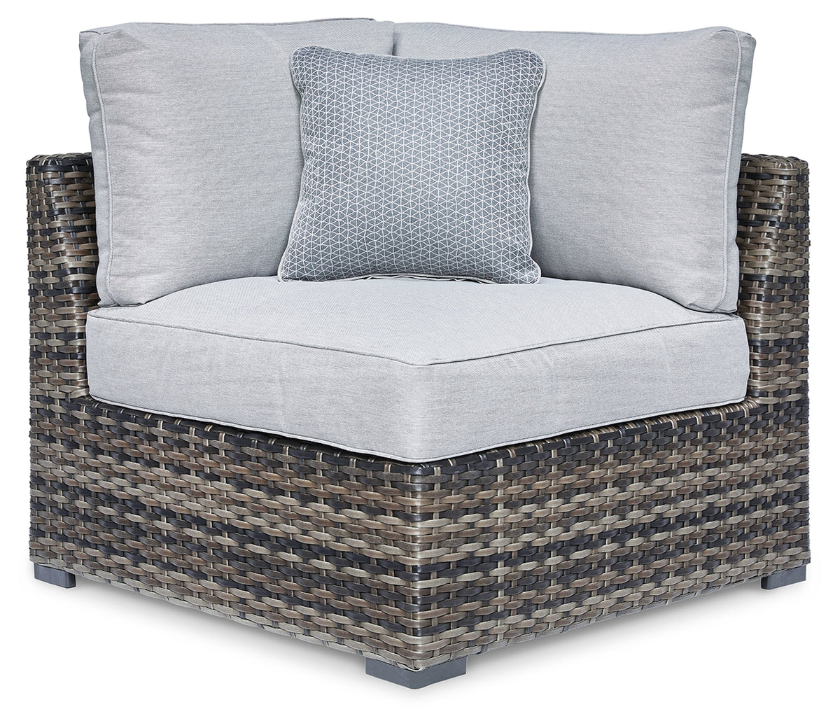 Hoover Furniture Outlet - Ashley Furniture - Harbor Court Corner with Cushion (Set of 2) - Corner with Cushion (Set of 2) / Gray - P459-877