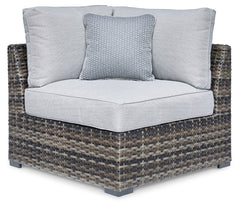 Hoover Furniture Outlet - Ashley Furniture - Harbor Court Corner with Cushion (Set of 2) - Corner with Cushion (Set of 2) / Gray - P459-877