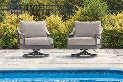 Hoover Furniture Outlet - Ashley Furniture - Ocean Beach Outdoor Swivel Lounge with Cushion - Swivel Lounge w/ Cushion - PCP510-821