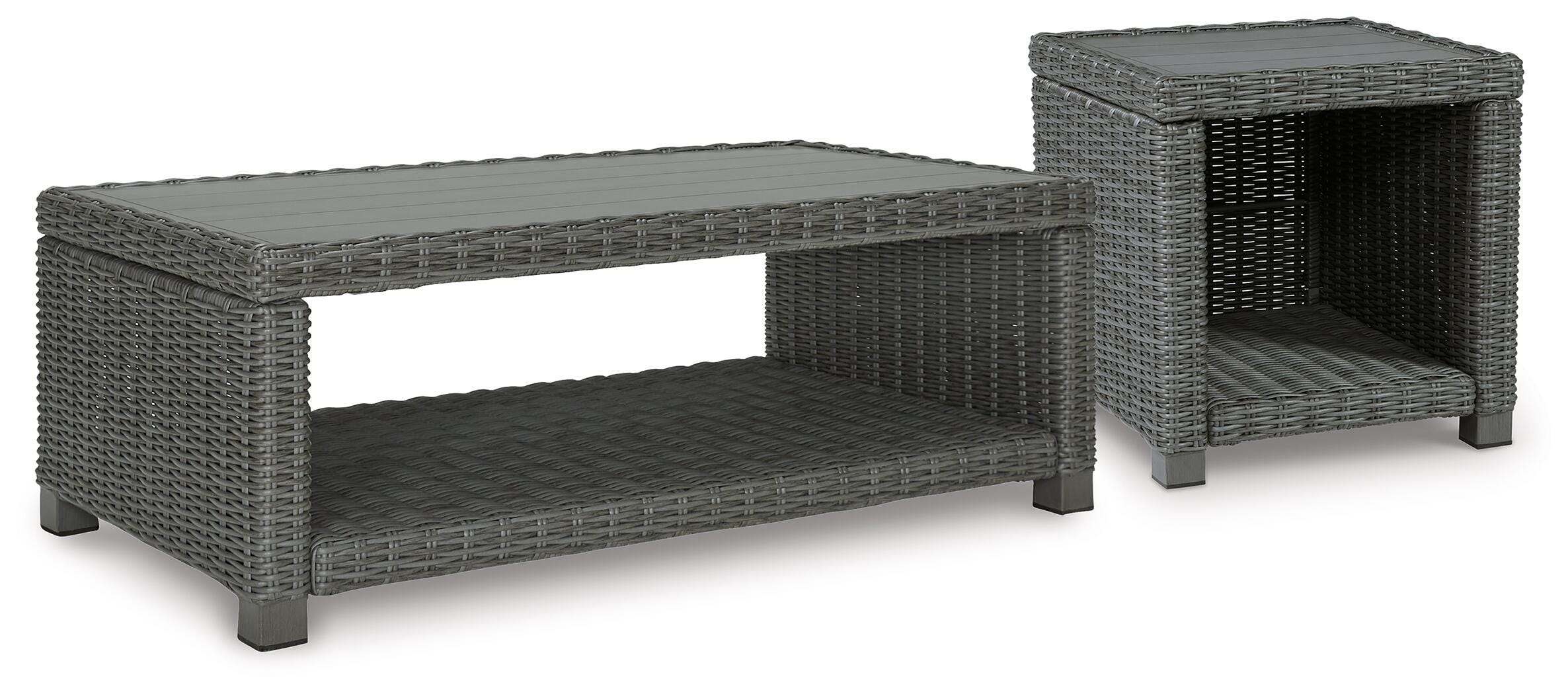 Hoover Furniture Outlet - Ashley Furniture - Elite Park Outdoor Coffee Table and End Table - Outdoor Coffee Table and End Table - P518P8