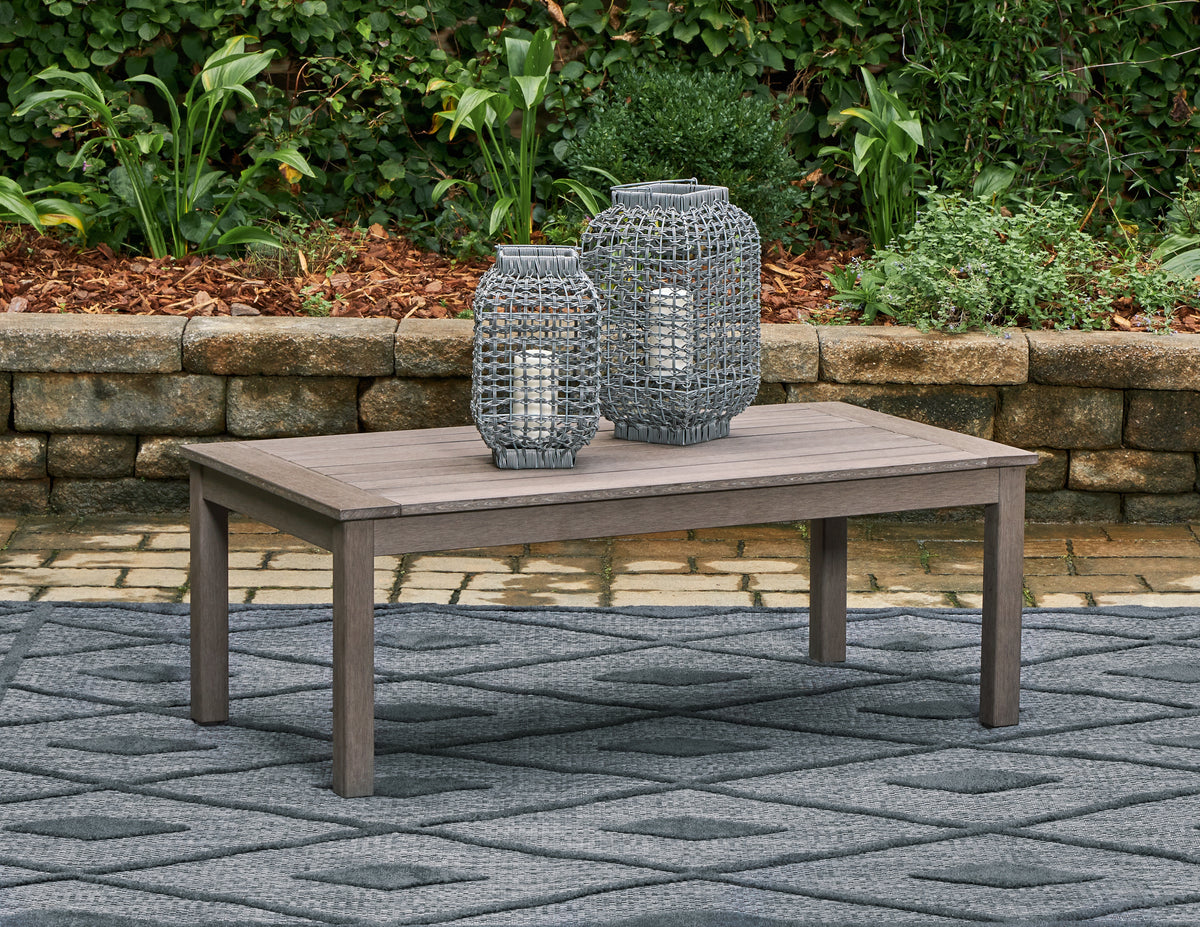 Hoover Furniture Outlet - Ashley Furniture - Hillside Barn Outdoor Coffee Table - Rectangular Cocktail Table / Brown - P564-701