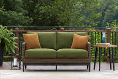 Hoover Furniture Outlet - Ashley Furniture - Horizon Hall Outdoor Loveseat with Cushion - Loveseat w/Cushion - P572-835