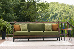 Hoover Furniture Outlet - Ashley Furniture - Horizon Hall Outdoor Sofa with Cushion - Sofa with Cushion - P572-838