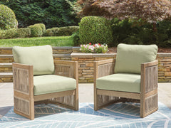Hoover Furniture Outlet - Ashley Furniture - Serena Shores Outdoor Lounge Chair (Set of 2) - Lounge Chair w/Cushion (Set of 2) - PCP604-820